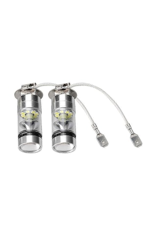 Adet H3 6000k 100w Led 20-smd Yüksek Güçlü Sis Farı Gündüz Farı Ampulü Hıd