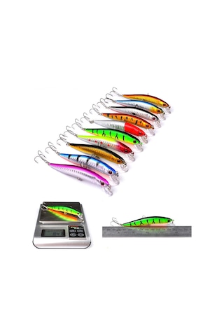 Valkyrie 20 Adet Karışık Minnow Crankbait Swimbait Rapala Sahte Yem Olta Seti Balık İğnesi