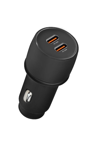 Powerway CC45 45W PD Ultra Hızlı 2x Type-C Girişli Araç İçi Çakmaklık Şarj Adaptörü Araç Şarj Başlığı