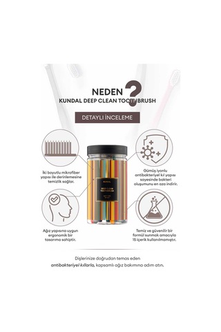 Diş Fırçası - Yumuşak Soft Kundal Deep Clean Toothbrush Soft Type 16 Set Çok Renkli