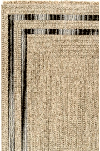 Çam Halı İndia 668 Siyah Seyran Halı Modern Jüt Desen Makine Halısı