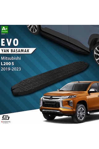 S-dizayn Mitsubishi L200 5 Makyajlı Evo Siyah Yan Basamak 203 Cm 2019-2023