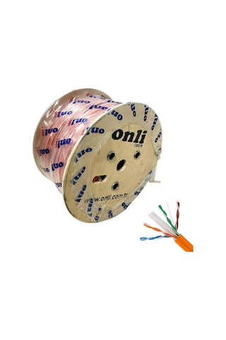 Onli 305mt 23awg Utp Cat6 Network Kablosu Turuncu Yerli Üretim 305 Metre