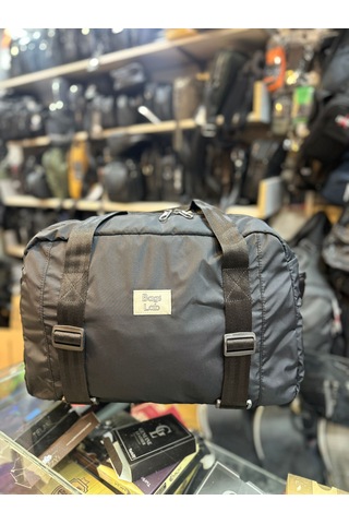 Bagslan Siyah Su Geçirmez Kumaş Seyahat Spor Çantası-1009 Siyah