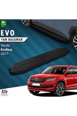 S-dizayn Skoda Kodiaq Evo Siyah Yan Basamak 193 Cm 2017 Üzeri