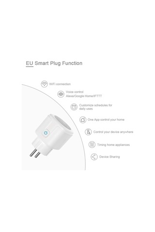 Alexa, Google Asistan, Uygulama Ve Ses Kontrolü İle Uyumlu Wifi Akıllı Fiş Çıkışı, Gerekli Hub Yok, Ab 16a 0