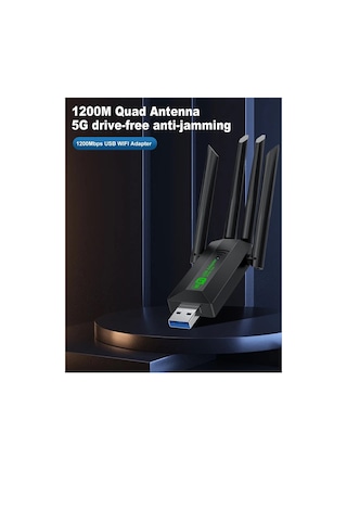 Maxgo 3148 Usb Wifi Adaptörü Kablosuz Wifi Internet Alıcı Ağ Kartı 1200 Mbps Usb 3.0 Çift Bant 2.4gh
