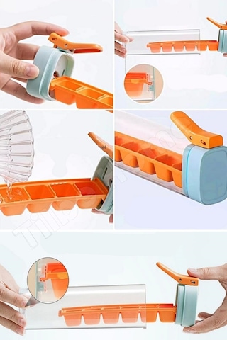 Tilbe Home Basmalı 6 Bölmeli Kare Buz Kalıbı Taşınabilir Buz Küpü Kalıbı Kare Buzluk Kokteyl Buz Kal Çok Renkli