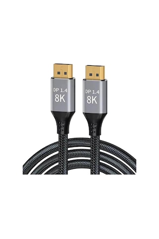3 Metre - 8k Displayport To Displayport 1.4 Kablo - Ultra Hd 8k 60hz , 4k 144hz - Freesync, G-sync