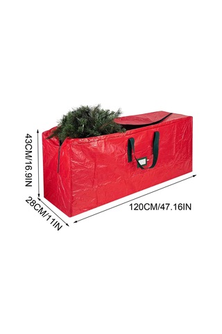 Reedark "su Geçirmez 7 Ft Noel Ağacı Saklama Çantası, Dayanıklı Çift Fermuarlı" Kırmızı