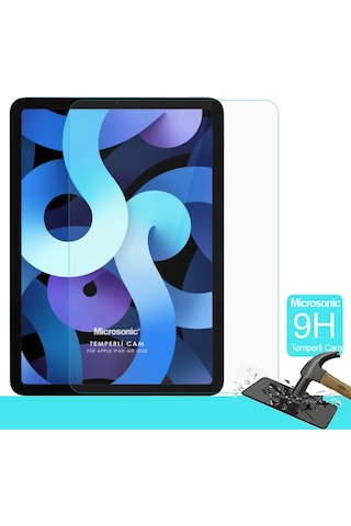 Microsonic iPad Uyumlu 10.Nesil 10.9`` (A2696-A2757-A2777) Tempered Glass Cam Ekran Koruyucu