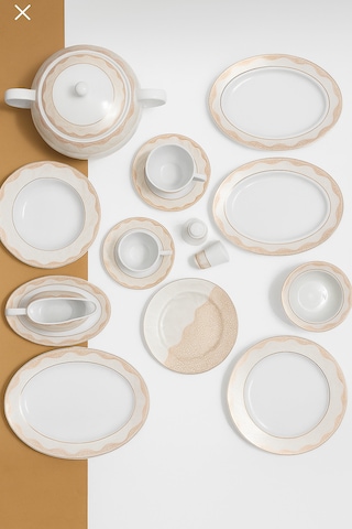 Güral Fodis Güral Porselen 84 Parça Yemek Takımı Açık