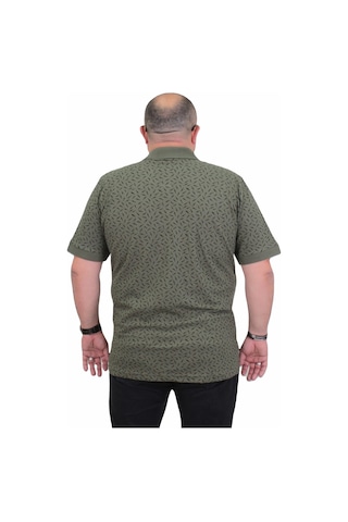 Starbattal Erkek Büyük Beden Polo Yaka Tişört Leaf 24457 Hakı-Hakı Haki
