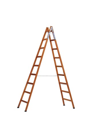 Buse 9 Basamaklı A Tipi Katlanır Gürgen Ahşap Merdiven 290cm