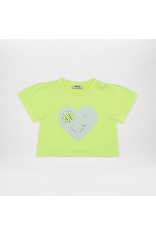 Panço Kız Çocuk Baskı Detaylı T-shirt 2411gk05004-4454 001