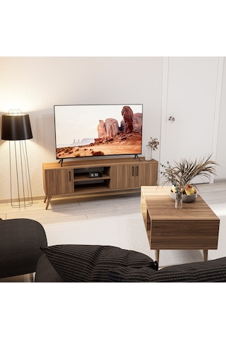 Mezza Set 1582-2072 Exxen Tv Ünitesi + Exxen Orta Sehpa - Ürgüp Rengi