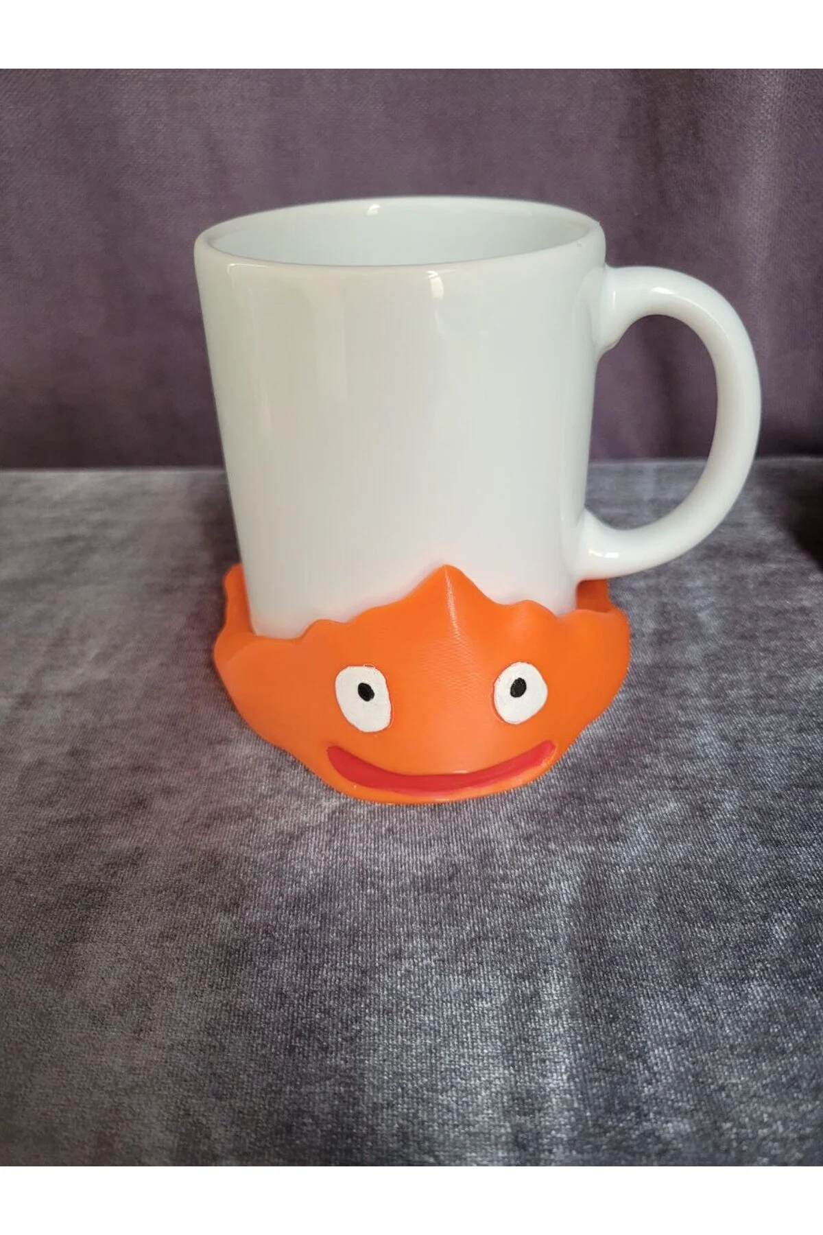 Howl'un Yürüyen Şatosu Calcifer Alev Cini Bardak Kupa Altlığı - Masa Koruyucu Altlık Turuncu