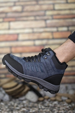 X-step X6 Lacivert Termal Kürklü Kışlık Erkek Bot Ayakkabı 001