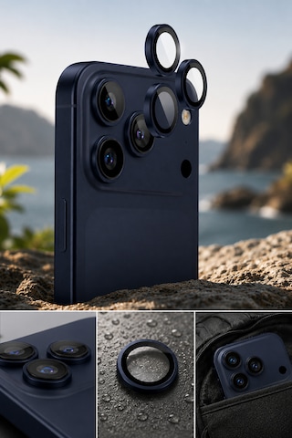 Apple iPhone 17 Pro / 17 Pro Max Uyumlu Kamera Lens Koruyucu Abis