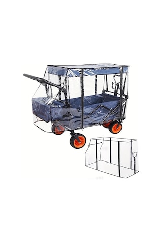 Elmpaly Transparan Siyah Su Geçirmez Eva Karavan Yağmurluk Örtüsü Rüzgar Toz Kar Korumalı Çok Amaçlı Araç Örtüsü Yan Cepheli