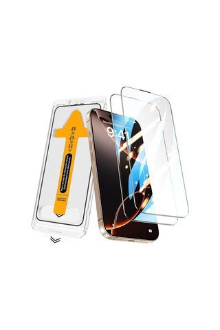 İphone 15 Pro Max Uyumlu Uygulama Aparatlı 2.5d Oliv Hd Temperli Cam Ekran Koruyucu - Beyaz - T41014