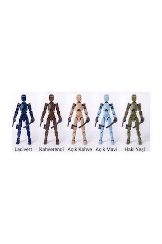 3'lü Kişiselleştirilebilir Robot Figür Seti - Hareketli Eklemli Dummy