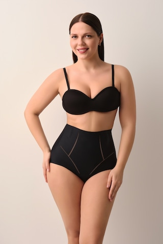 Suwen Yüksek Bel Yeni Nesil Lazer Kesim İz Bırakmayan İnce Dokulu Slip Korse Sw9000012 Siyah