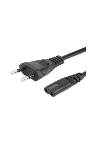1.5 Metre Teyp Fişi 2x0,75 Mm 2 Pin 220v Adaptör Işıldak Laptop Yazıcı Power Güç Şarj Kablosu