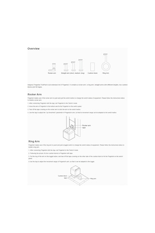 Mufunye Fingerbot Akıllı Robot Parçaları Seti: 5 Değiştirilebilir Kol + 2 Yastık Blok + 10 Çift Taraflı Bant