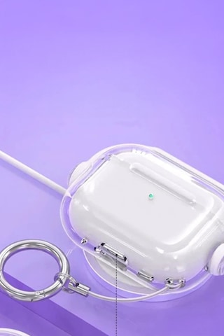 Apple Airpods Pro 3. Nesil İle Uyumlu Kılıf Kulaklık Dizayn Defens Case Şeffaf-beyaz