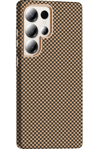 Galaxy Uyumlu S25 Ultra Kılıf M-safe Şarj Özellikli Karbon Fiber Görünümlü Gros Kılıf Desert Titanyum Desert Titanyum