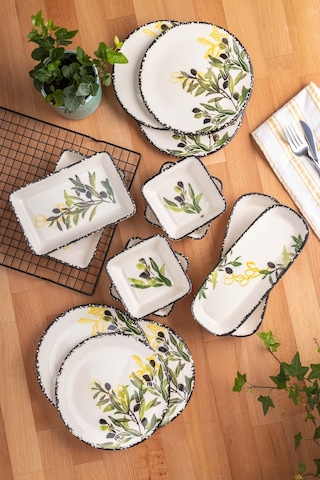 Olive 14 Parça 6 Kişilik Kahvaltı Takımı Çok Renkli