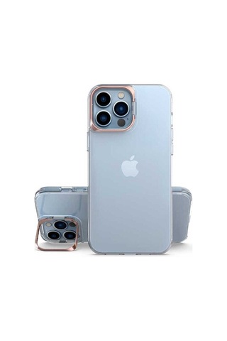 Apple Uyumlu iPhone 13 Pro Kılıf Zore Skuba Kapak Rose Gold