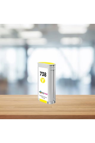 Hp Uyumlu Tonermax 738 498n7a 130 Ml Sarı Kartuş / Designjet T850 / T950