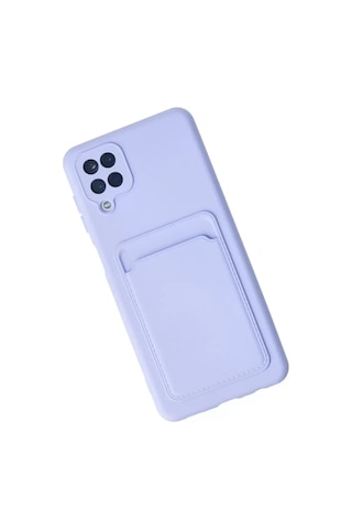 Newface Samsung Galaxy Uyumlu A12 Kılıf Kelvin Kartvizitli Silikon - Lila Belirtilmemiş