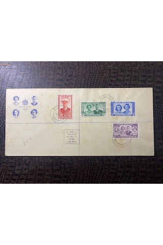 1947 Kraliyet Ziyareti İngiliz Sömürge Tam Seri Pulları Ve Özel Gün Damgalı Royal Visit 1947 Fdc