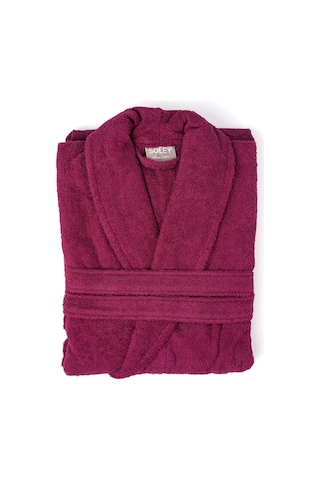 Soley Minerva Extra Yumuşak %100 Pamuk Kadın / Erkek Unisex Bornoz Bordo