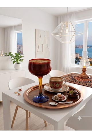 Diana Sorento Renkli Ayaklı Bardak Çok Renkli