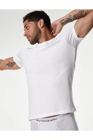 Marks & Spencer 2'li Supima Pamuklu Atlet Seti T14001681a Beyaz