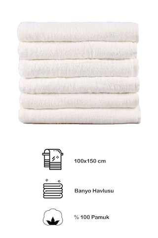 Otel Serisi Altılı Banyo Havlusu 100 x 150 CM