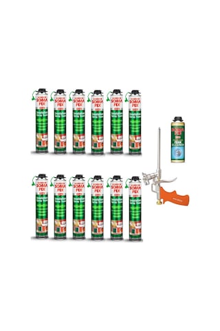 12 Ad 750ML Somafix Tabancalı Isı Ve Ses Yalıtım Poliüretan Köpük