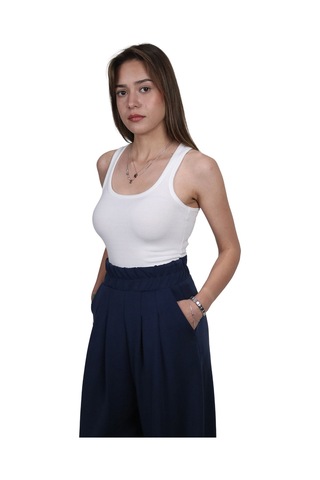 Kadın Modal Kumaş Havuç Kesim Lacivert Pantolon Lacivert