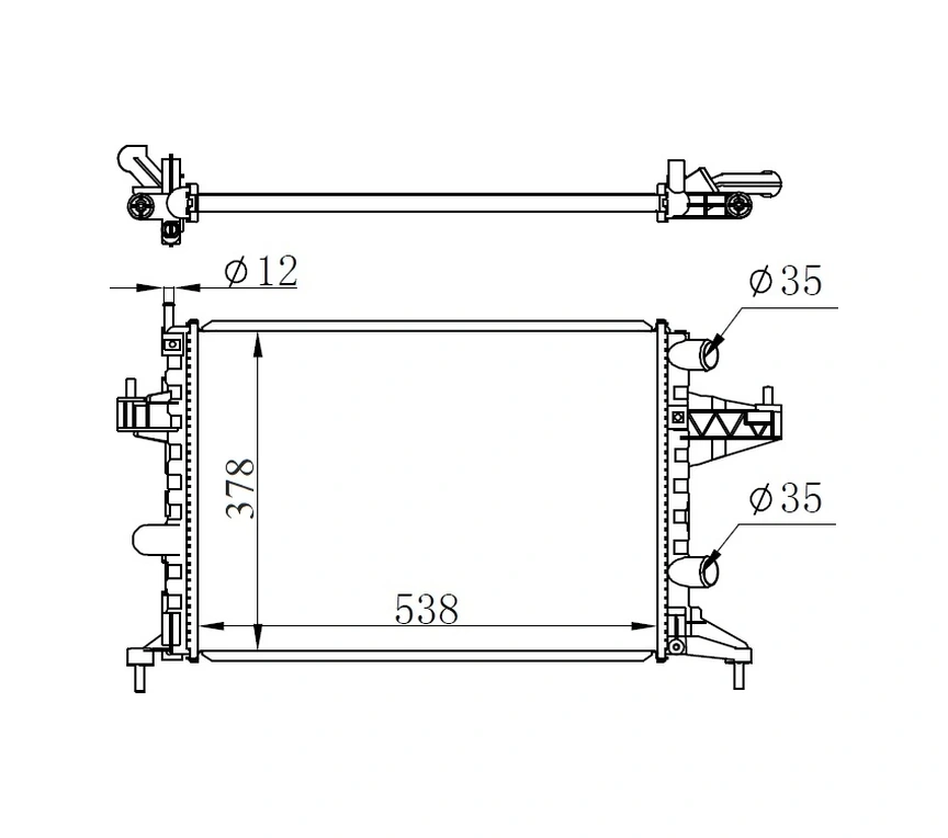 Radyatör Corsa C-combo-tıgra 1.0-1.2-1.2 165-1.4-1.4 165 Ac Klimasız Mek 545x359x23 1300236-9201955-25555161-24445162 95513834 1300334 1300250 93173379