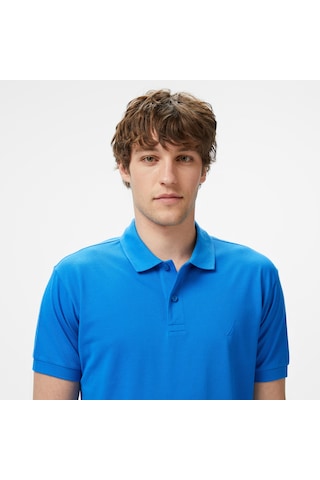 Nautica Erkek Mavi Classic Fit Polo Düz K55328t Mavi