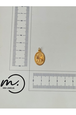 14 Ayar Altın Kolye Ucu M Harfi Altın Kolye Ucu Harfli Altın Kolye Ucu 0,31 Gr Altın