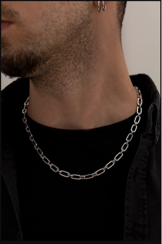 Osmanlı Gümüş Gemici Model Erkek Çelik Kolye Gümüş