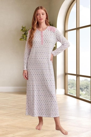 Mecit Pijama Mecit 6360 Pembe Kadın Sabahlık Pijama Gecelik Set