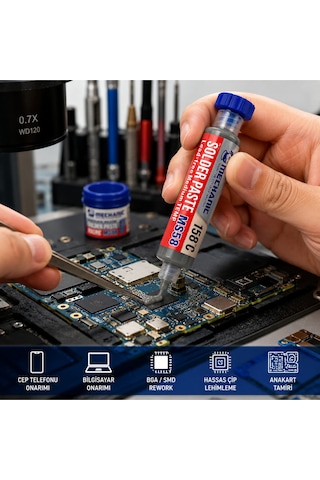 Mechanic Ms58 Kurşunsuz Şırınga Krem Lehim Pastası 158 C 20 Gram