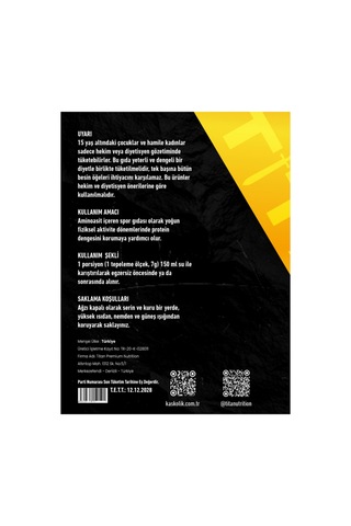 Titan Glutamine 300 Gr Ananas Aromalı
