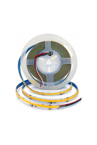24v Pixel Cob Şerit Led 5m 360led/m 10mm 3000k Günışığı Hareketli Efektli Akıllı Tek Renk Led Şerit
